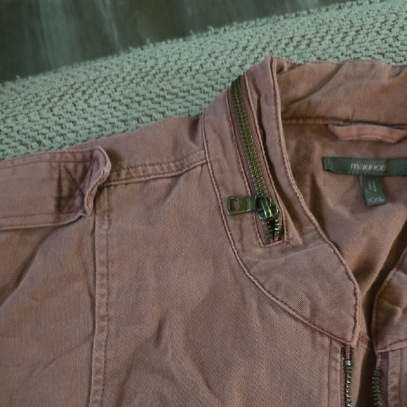 Maurices Pink Utility Jacket Soft Cotton Canvas - Picture 3 of 5